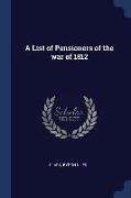 A List of Pensioners of the War of 1812