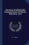 The Fauna Of British India, Including Ceylon And Burma. Rhynchota.-vol.ii
