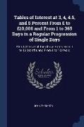 Tables of Interest at 3, 4, 4.5, and 5 Percent From £ to £10,000 and From 1 to 365 Days in a Regular Progression of Single Days: Also Tables at all th