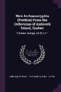 New Archaeoscyphia (Porifera) from the Ordovician of Anticosti Island, Quebec: Fieldiana, Geology, Vol.33, No.1