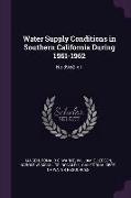 Water Supply Conditions in Southern California During 1961-1962: No.39:62 V.1