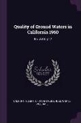 Quality of Ground Waters in California 1960: No.66:60 Pt.2