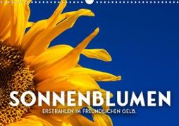 Sonnenblumen - Erstrahlen im freundlichen Gelb. (Wandkalender 2023 DIN A3 quer)