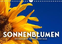 Sonnenblumen - Erstrahlen im freundlichen Gelb. (Wandkalender 2023 DIN A4 quer)