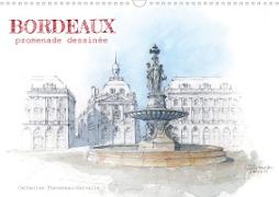 BORDEAUX, promenade dessinée (Calendrier mural 2023 DIN A3 horizontal)