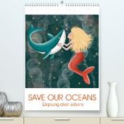 SAVE OUR OCEANS - Ursprung allen Lebens (Premium, hochwertiger DIN A2 Wandkalender 2023, Kunstdruck in Hochglanz)