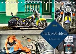 Harley-Davidson - Eine Kultmarke in Kuba (Tischkalender 2023 DIN A5 quer)