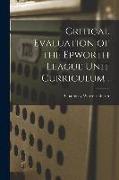 Critical Evaluation of the Epworth League Unit Curriculum