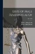 Lists of Male Residents as Of, 1911-1912