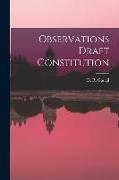 Observations Draft Constitution