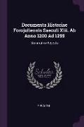 Documenta Historiae Forojuliensis Saeculi Xiii. Ab Anno 1200 Ad 1299: Summatim Regesta