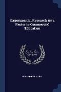 Experimental Research As a Factor in Commercial Education