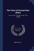 The Voice of German East Africa: The English in the Judgment of the Natives