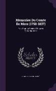 Memories Du Comte De More (1758-1837): Pub. Pour La Societe D'historie Contemporaine