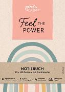 Feel The Power • Nachhaltiges Notizbuch in A5 mit Hardcover und Regenbogen-Motiv