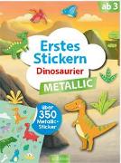 Erstes Stickern Metallic – Dinosaurier