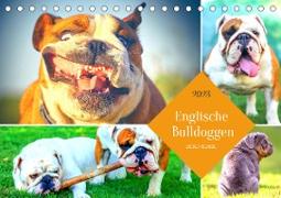 Dicke Freunde. Englische Bulldoggen (Tischkalender 2023 DIN A5 quer)
