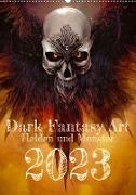 Dark Fantasy Art - Helden und Monster (Wandkalender 2023 DIN A2 hoch)