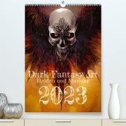 Dark Fantasy Art - Helden und Monster (Premium, hochwertiger DIN A2 Wandkalender 2023, Kunstdruck in Hochglanz)