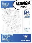 Manga-Block für Storyboard B4 100 Blatt 55g, mit einfachem Raster