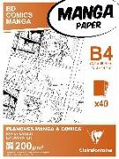 Papier für Manga, Packung/Etui mit 40 Blatt B4 200g