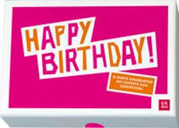 Happy Birthday! 10 bunte Grußkarten mit Kuverts zum Geburtstag