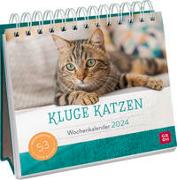 Wochenkalender 2024: Kluge Katzen