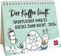 Mini-Kalender 2024: Der Kaffee läuft. Sportlicher wird es dieses Jahr nicht