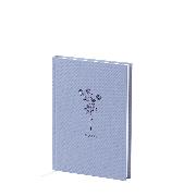 Lavendel - gebundenes Buch 192/A5 dot.grid, HF schwarz, Blume/Notes