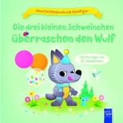 Geschichtenbuch mit Spielfigur -Die drei kleinen Schweinchen überraschen den Wolf