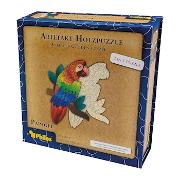 Artefakt Holzpuzzle 2 in 1 Papagei
