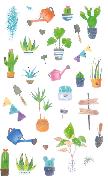 Washi Paper Sticker, Gardening