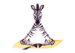 Postkarte Yoga-Zebra