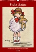 Erste Liebe - Teddybären auf alten Ansichtskarten (Wandkalender 2023 DIN A3 hoch)
