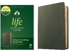 NLT Life Application Study Bible, Third Edition (Red Letter, Genuine Leather, Olive Green)