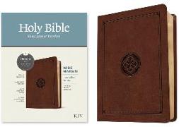 KJV Wide Margin Bible, Filament-Enabled Edition (Red Letter, Leatherlike, Dark Brown Medallion)
