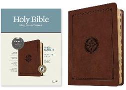 KJV Wide Margin Bible, Filament-Enabled Edition (Red Letter, Leatherlike, Dark Brown Medallion, Indexed)