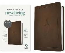 NLT Premium Value Compact Bible, Filament-Enabled Edition (Leatherlike, Dark Brown Framed Cross)