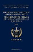 Pleadings, Minutes of Public Sittings and Documents / Mémoires, Procès-Verbaux Des Audiences Publiques Et Documents, Volume 31 (2021)