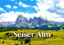 Seiser Alm - Im Herzen der Dolomiten. (Wandkalender 2023 DIN A2 quer)