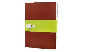 Notizbuch / Pocket Plain Red Cover XL. 3er Pack