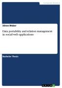 Data portability and relation management in social web applications