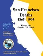 San Francisco Deaths 1865-1905 Volume III
