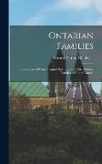 Ontarian Families: Genealogies of United Empire Loyalists and Other Pioneer Families of Upper Canada