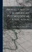 Proceedings Of The American Psychological Association, Volume 1