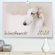 Windhunde 2023 (Premium, hochwertiger DIN A2 Wandkalender 2023, Kunstdruck in Hochglanz)