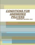 CONDITIONS FOR ANSWERED PRAYERS