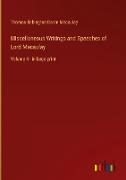 Miscellaneous Writings and Speeches of Lord Macaulay