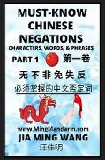 Must-know Mandarin Chinese Negations (Part 1) -Learn Chinese Characters, Words, & Phrases, English, Pinyin, Simplified Characters