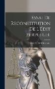 Essai de Reconstitution de L'Édit Perpétuel